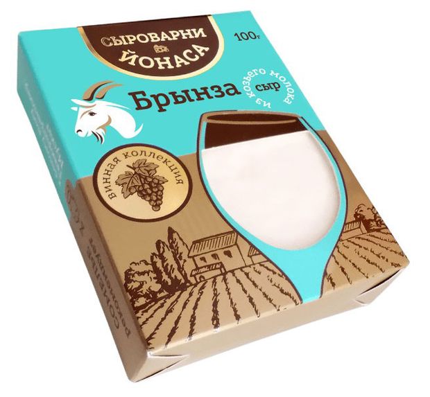 Сыр рассольный Брынза Сыроварни Йонаса из козьего молока 50% БЗМЖ, 100 г