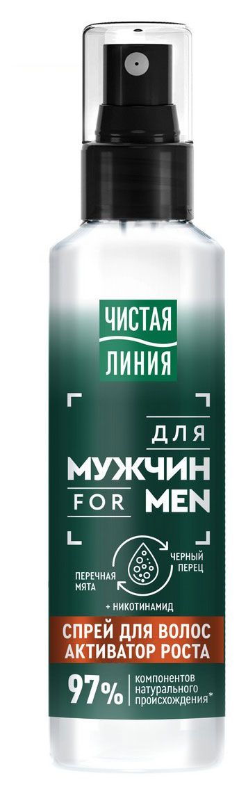 фото Спрей для волос мужской чистая линия, 160 мл