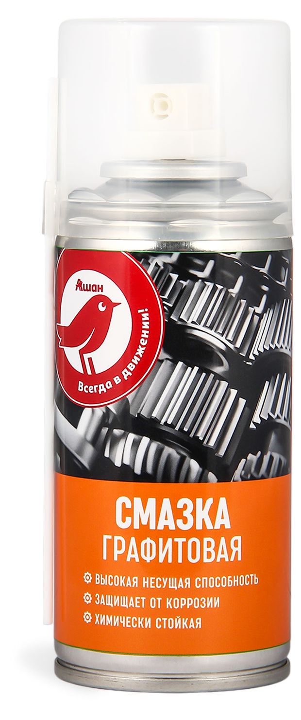 Графитовая смазка АШАН Красная птица, 210 мл