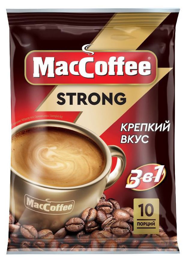 Кофейный напиток MacCoffee Strong 3 в 1, 18 г х 10 шт