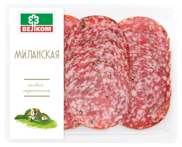 Колбаса сырокопченая ВЕЛКОМ Миланская нарезка 90 г 194₽