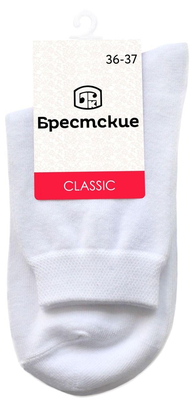 Носки женские Брестские белые, размер 23