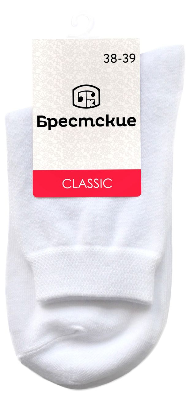 Носки женские Брестские белые, размер 25