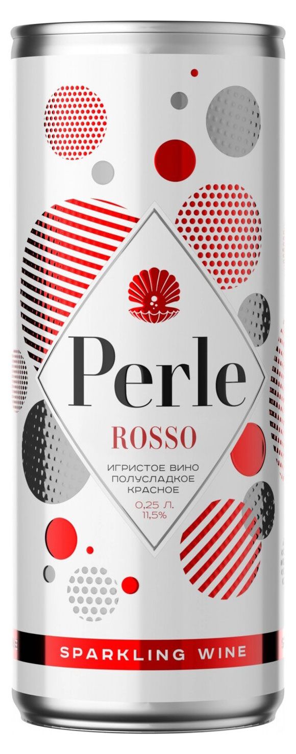 Игристое вино La Petite Perle Rosso красное полусладкое Россия, 0,25 л