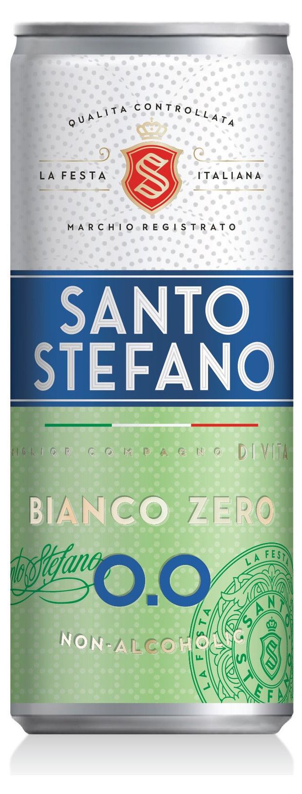 Напиток винный игристый безалкогольный Santo Stefano белый полусладкий Россия, 0,25 л