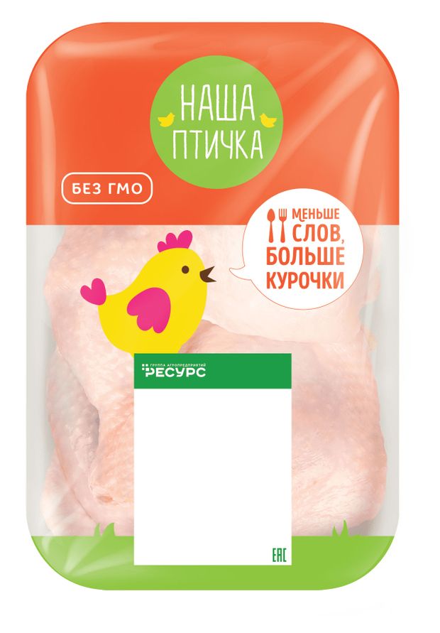 Окорок цыплят-бройлеров Наша Птичка охлажденный 09 - 12 кг 1 упаковка 1 кг 229₽