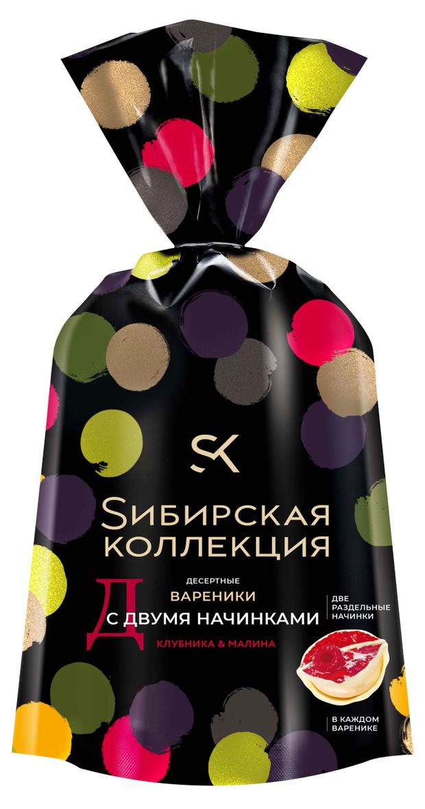 Вареники десертные сладкие Sибирская Коллекция с клубникой и малиной 700 г 660₽