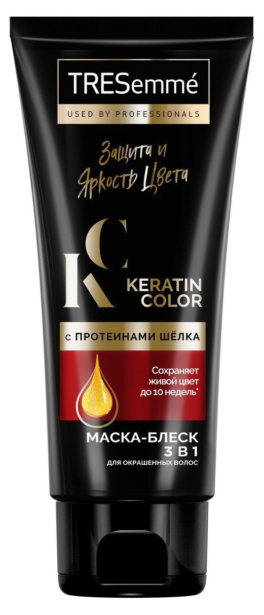 фото Маска-блеск для окрашенных волос tresemme keratin color защита и яркость цвета с протеинами шелка 3 в 1, 200 мл