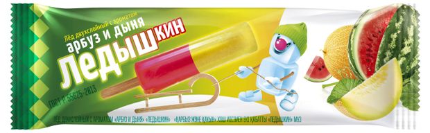 Фруктовый лед Волга Айс Ледыш арбуз дыня, 60 г
