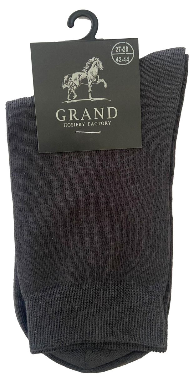 Носки мужские Гранд темно-серые, р 27-29