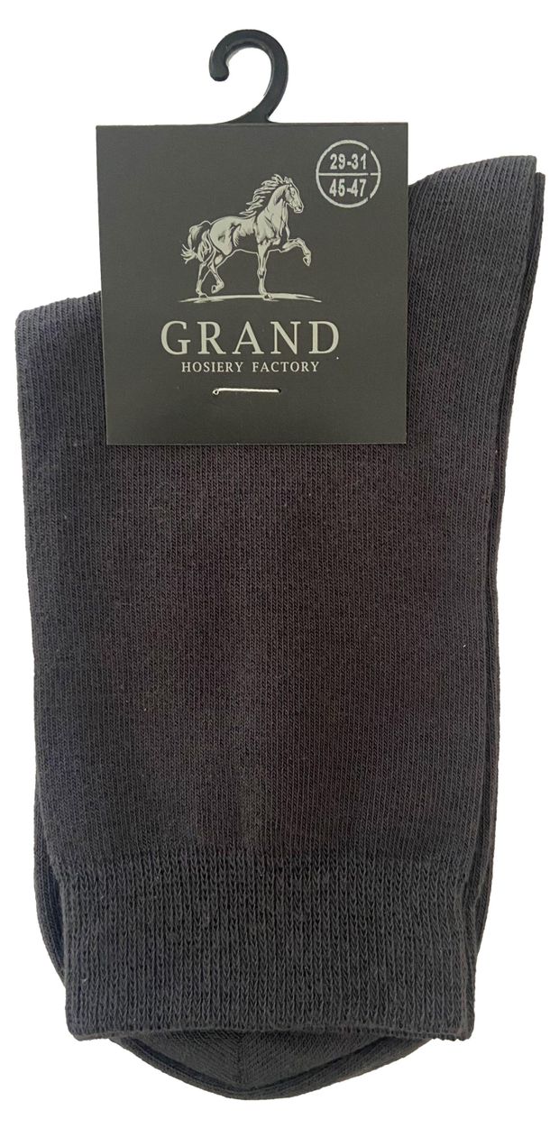 Носки мужские Гранд темно-серые, р 29-31