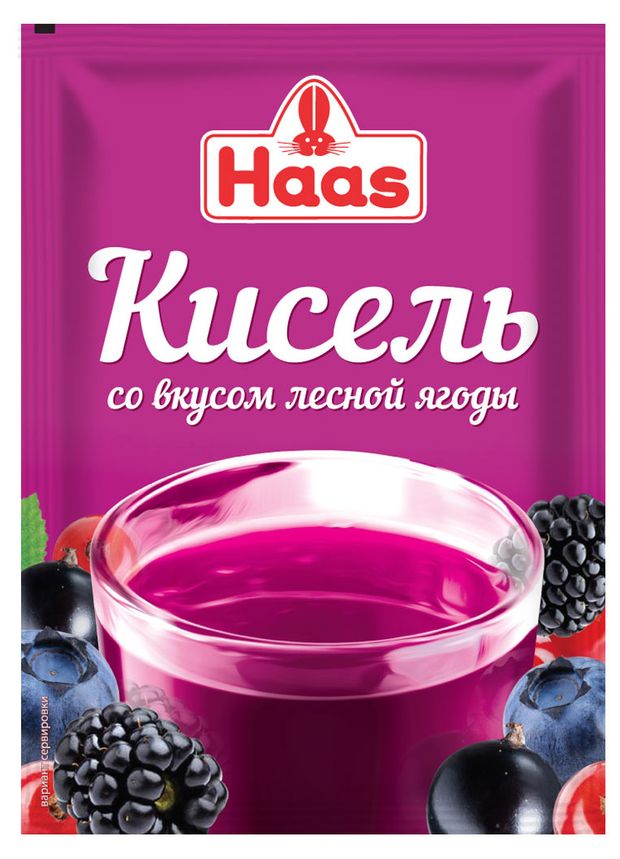 Кисель HAAS лесная ягода 75 г 29₽