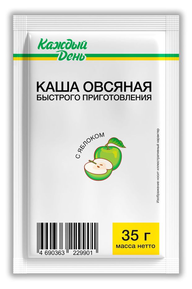 Каша Каждый день овсяная с яблоком, 35 г
