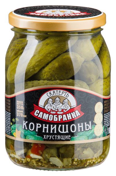 Корнишоны Скатерть-Самобранка 370 мл 150₽