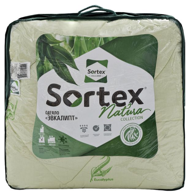 фото Одеяло 2 спальное sortex эвкалипт