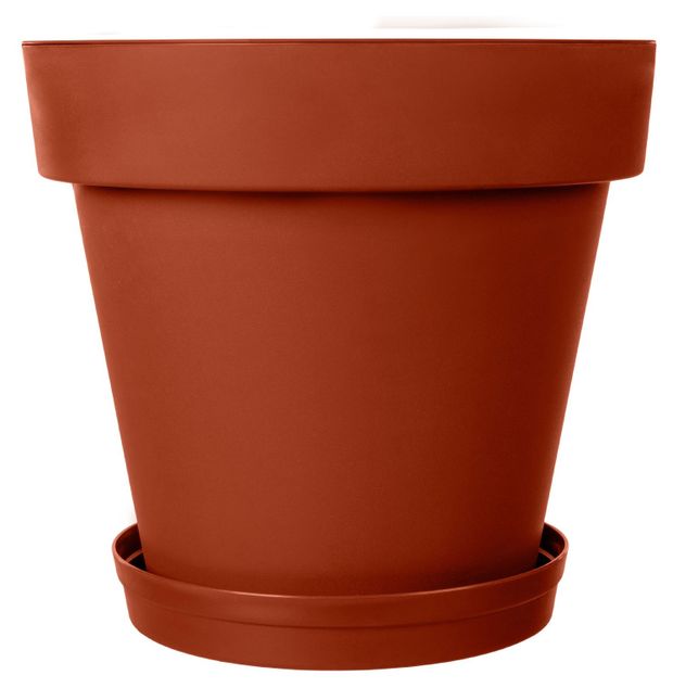 Горшок пластиковый Бытпласт Fulya коричневый 36 см 799₽