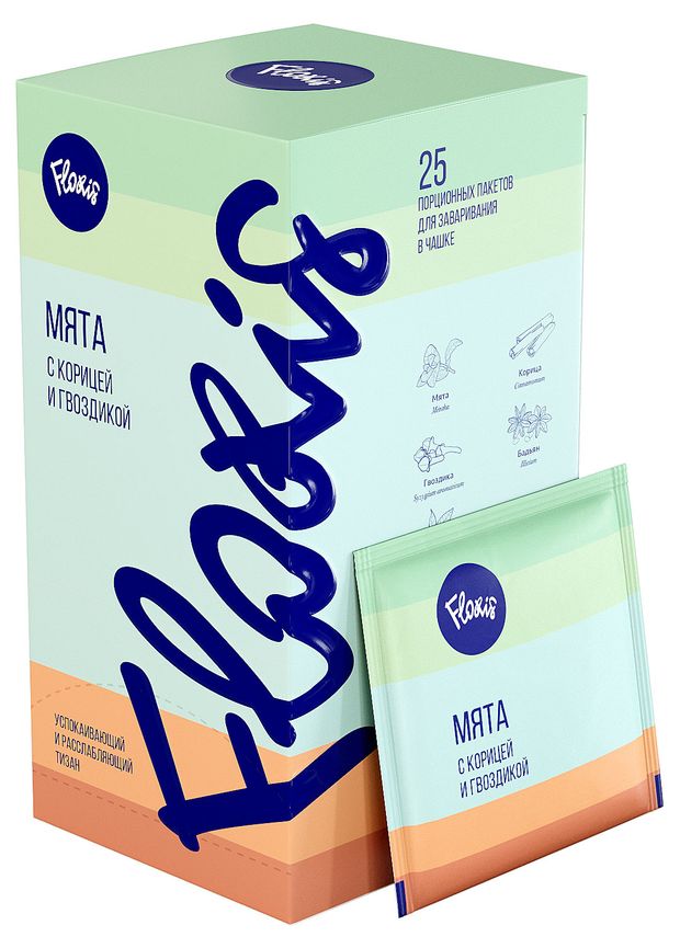 Чай зеленый Floris Мята с корицей и гвоздикой, 50 г