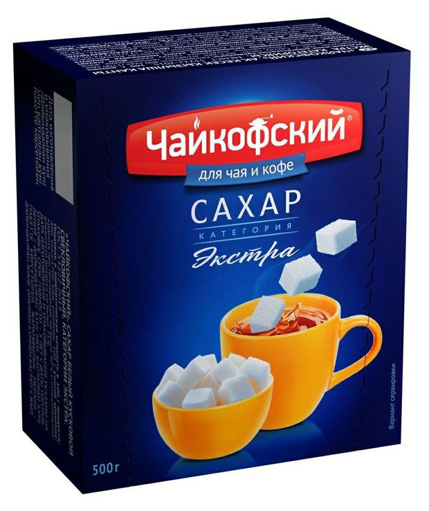 Сахар Чайкофский Экстра кусковой рафинированный, 500 г
