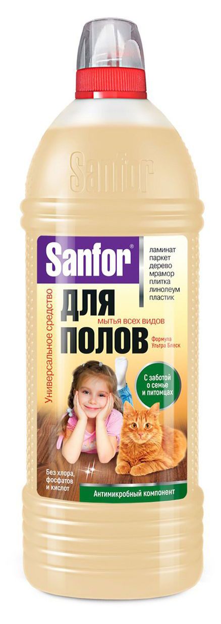 фото Средство для мытья полов sanfor универсальное, 1 л