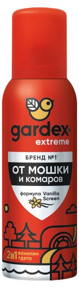 Аэрозоль-репеллент от мошки и комаров Gardex Extreme, 100 мл