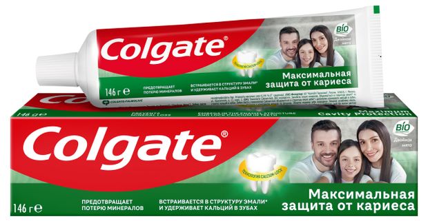 Зубная паста Colgate Максимальная защита от кариеса Двойная мята, 100 мл