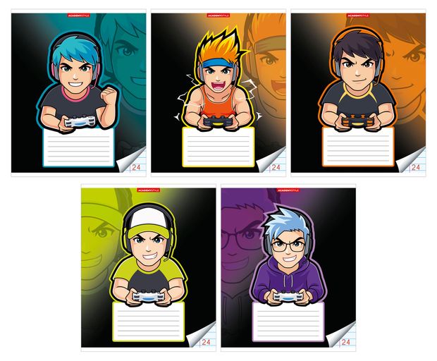 Тетрадь Academy Style в линейку А5 24 л в ассортименте 20₽