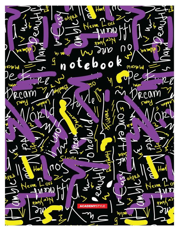 Тетрадь Academy Style в клетку А5, 64 л в ассортименте