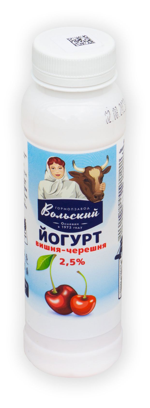 Йогурт питьевой Гормолзавод Вольский Вишня-черешня 2,5% БЗМЖ, 270 г