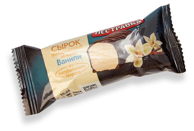 Сырок глазированный творожный Пестравка со вкусом ванили батончик 23%, 40 г