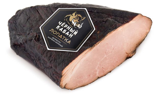 Лопатка Клинский МК Черный кабан копчено-вареная 1 упаковка 035 кг 150₽