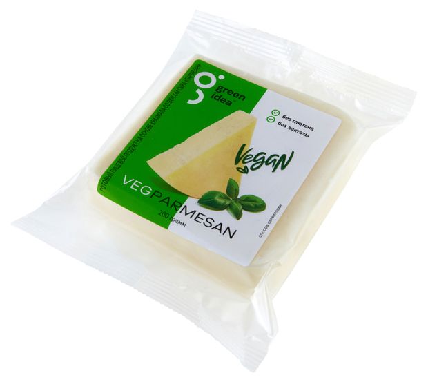 Сыр растительный Green Idea Vegan Пармезан на основе крахмала без глютена и лактозы ЗМЖ 200 г 330₽