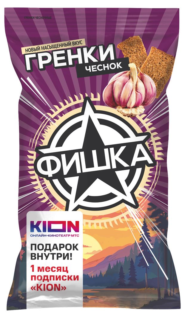 Гренки Фишка чесночные 120 г 100₽