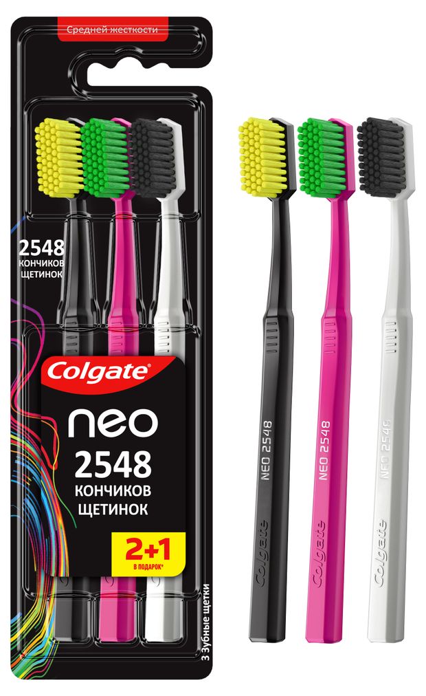 Зубная щетка Colgate Neo 2548 Кончиков щетинок средней жесткости Вьетнам