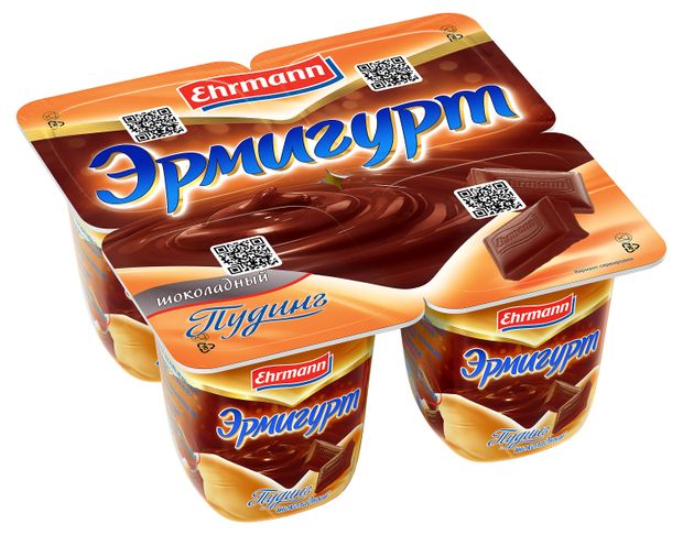 Пудинг Ehrmann Эрмигурт шоколадный 3.2%, 100 г