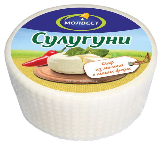 Сыр рассольный Молвест Cулугуни БЗМЖ, 300 г