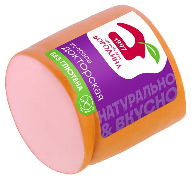 Колбаса вареная Мясной дом БОРОДИНА Докторская без глютена 800 г 1500₽