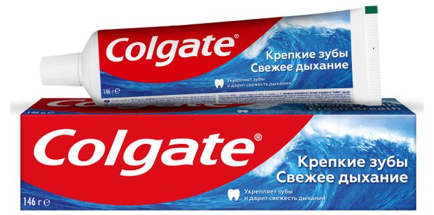 Зубная паста Colgate Крепкие зубы дыхание для укрепления эмали и защиты от кариеса 100 мл 130₽