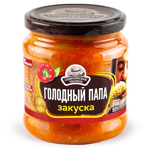 Закуска овощная Семилукская трапеза Голодный папа, 460 г