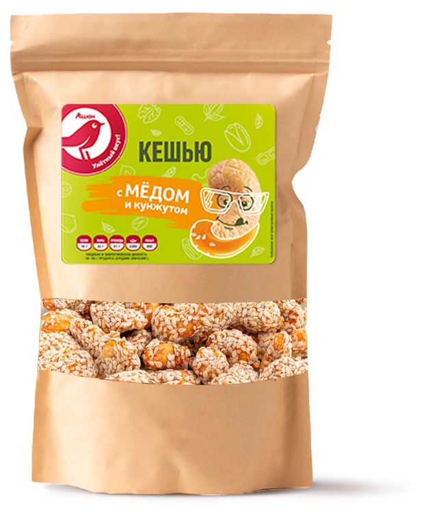 Кешью АШАН Красная птица с медом и кунжутом 150 г 200₽