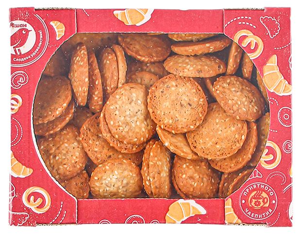 Печенье сдобное АШАН Красная птица Веснушки, 400 г