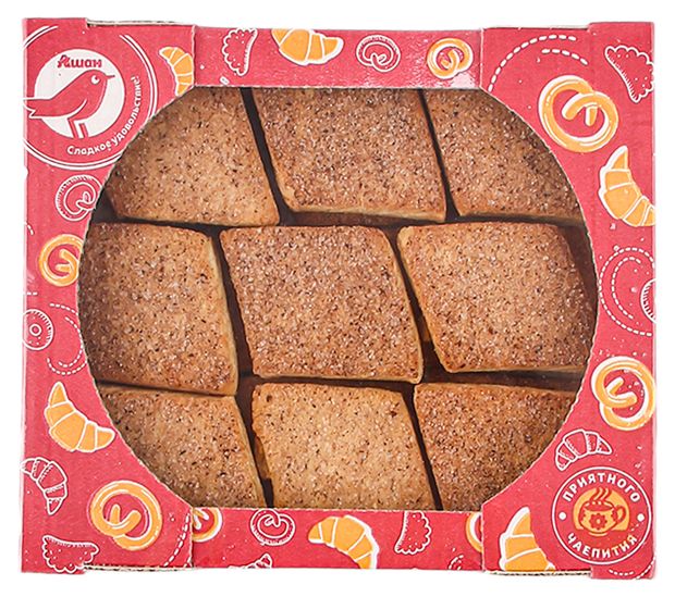 Печенье сдобное АШАН Красная птица Мальтийское, 400 г