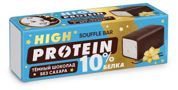 Суфле сырок молочное ЗГДиОП им.В.П.Пастухова в темном шоколаде с протеином без сахара, 50 г