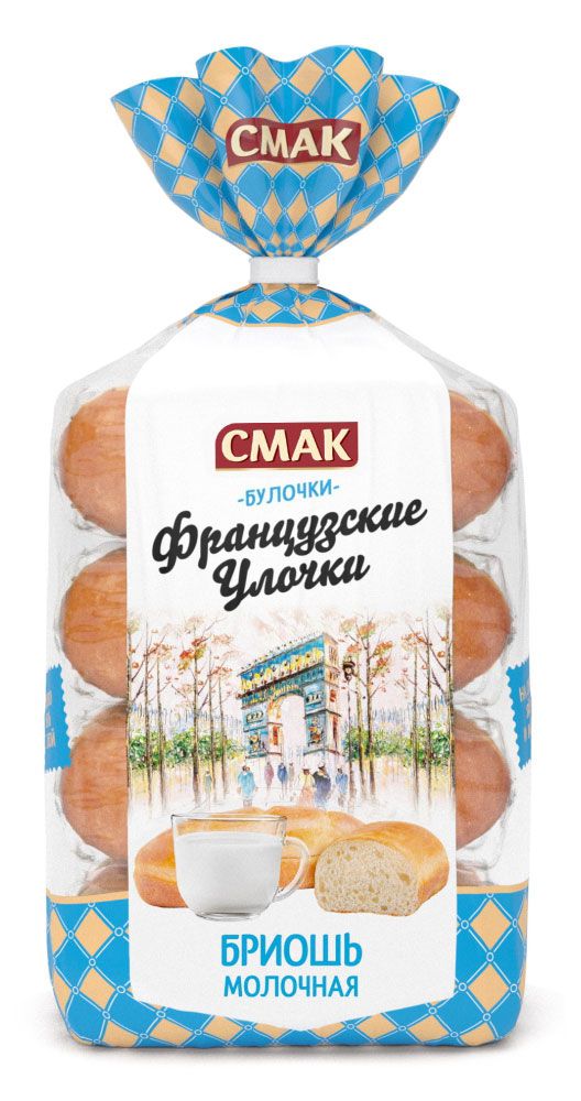 Булочка Смак Бриошь Французские булочки молочная 4 шт 120 г 50₽