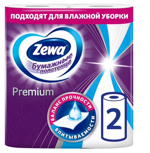 фото Бумажные полотенца zewa premium, 2 рулона