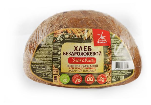 Хлеб и выпечка  Ашан Хлеб Хлебное местечко Злаковый заварной, 300 г