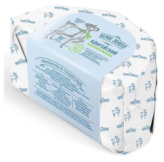 Сыр мягкий Адыгейский из козьего молока Белое золото 18% БЗМЖ, 150 г