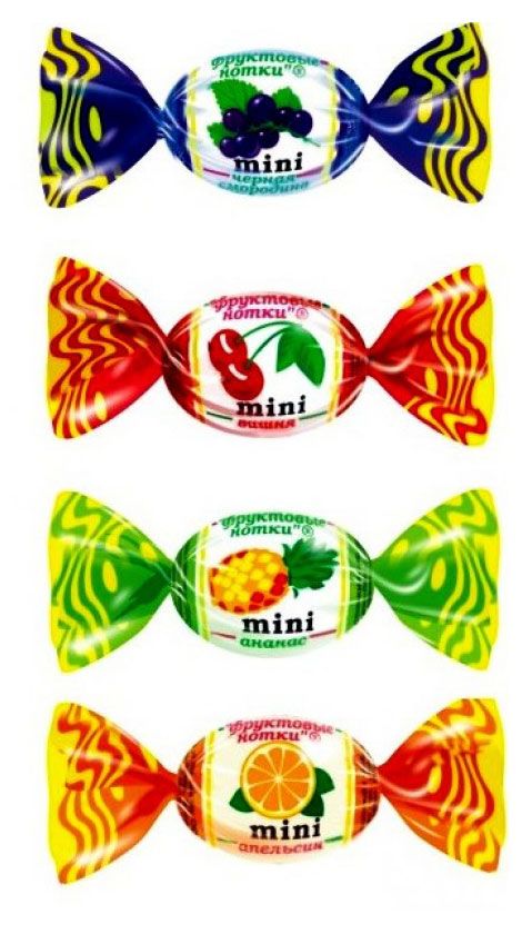 Карамель-мини Фруктовые нотки Фруктовые нотки ассорти, вес
