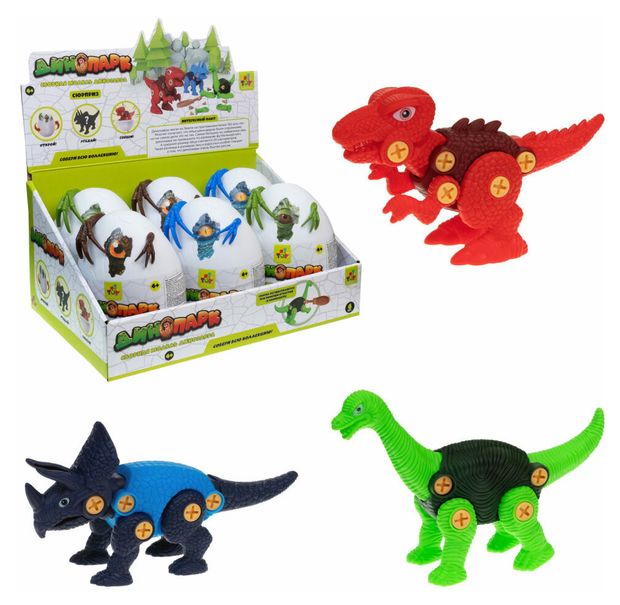 Конструктор 1TOY Динопарк Яйцо с дино 540₽
