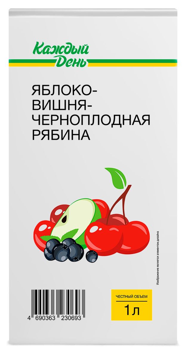 Нектар Каждый день яблочно-вишневый 1 л 55₽