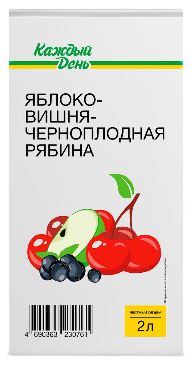 Нектар Каждый день яблочно-вишневый 2 л 109₽
